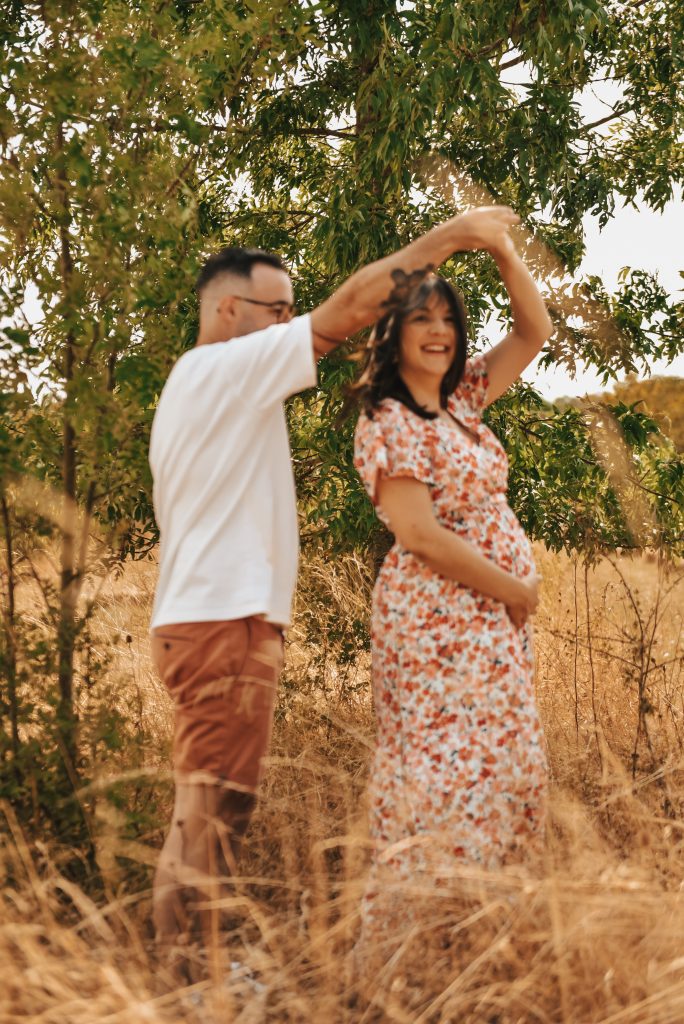 séance grossesse extérieur floue