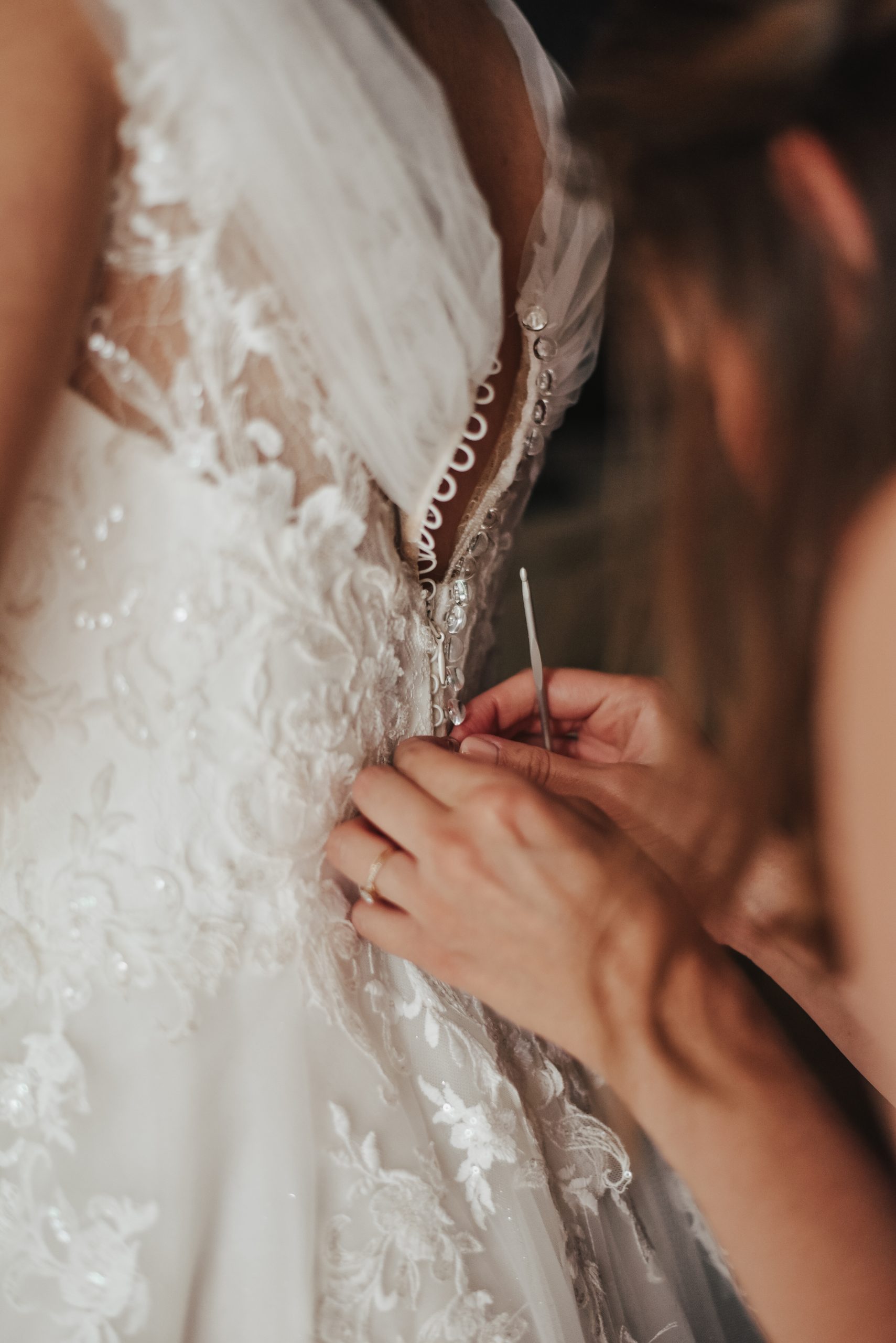 détail robe mariée