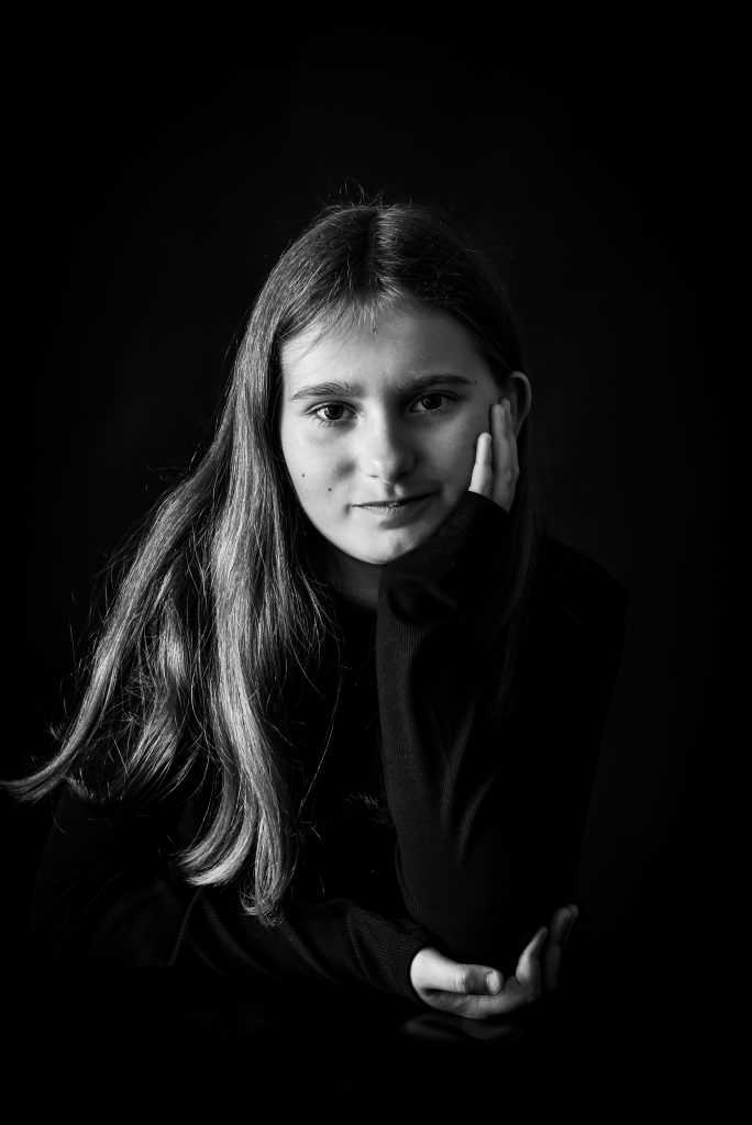 portrait studio noir et blanc