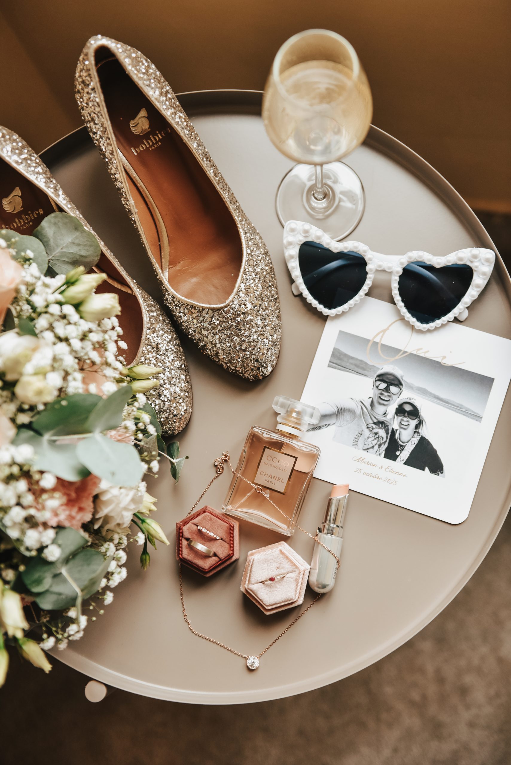 détails accessoires mariée