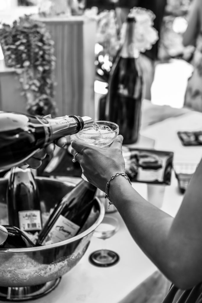 détail coupe champagne