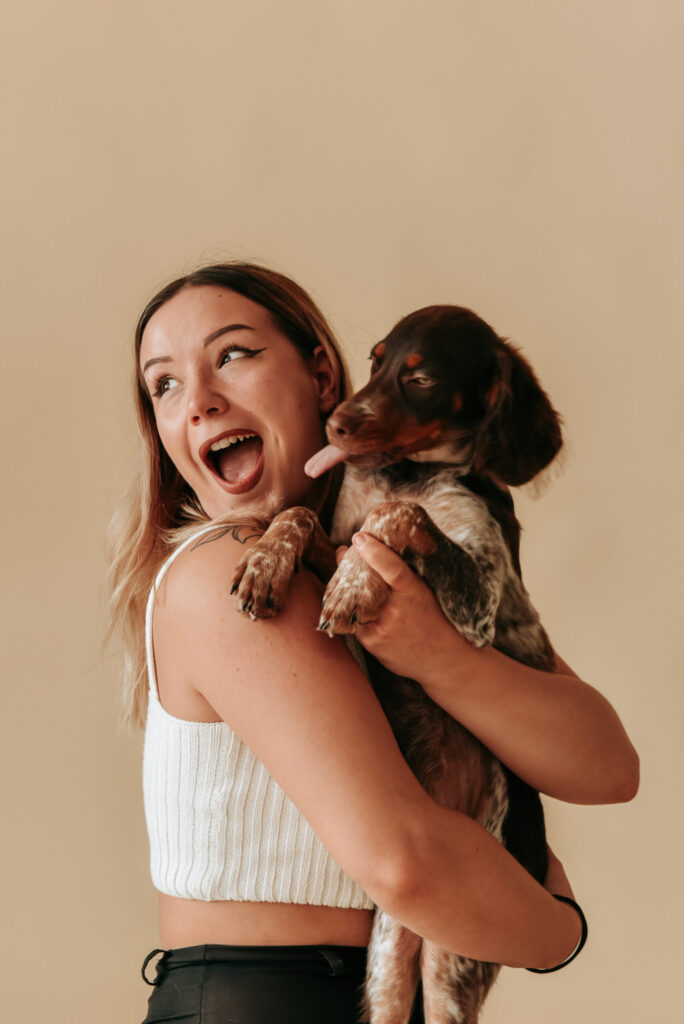 portrait maître et son chien